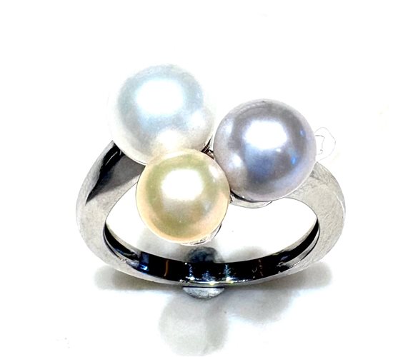 Anello Sommer Donna B&B in Oro bianco Perla PERLE MULTICOLOR B & B - PERLE MULTICOLOR B & B